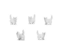 Tout Pour le Jeu Figurine mini mini chat blanc pour jouer 15 x 8 x 20 mm