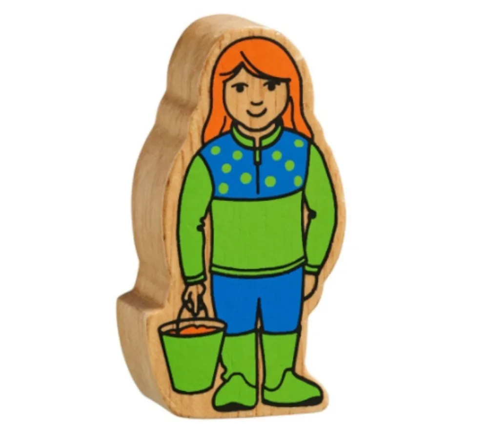 Tout Pour le Jeu Fille de la ferme en bois 80 x 42 x 25 mm personnage jeu