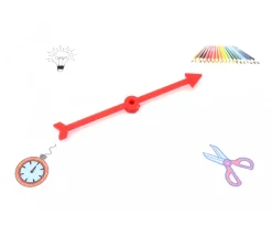 Tout Pour le Jeu Flèche 100 mm rouge (10 cm) pour créer un jeu avec une roue