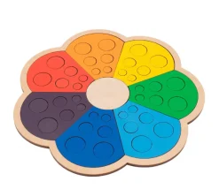 Tout Pour le Jeu Fleur des ronds et couleurs - Jeu trieur en bois Montessori