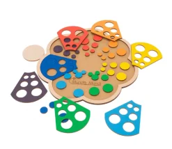 Tout Pour le Jeu Fleur des ronds et couleurs - Jeu trieur en bois Montessori