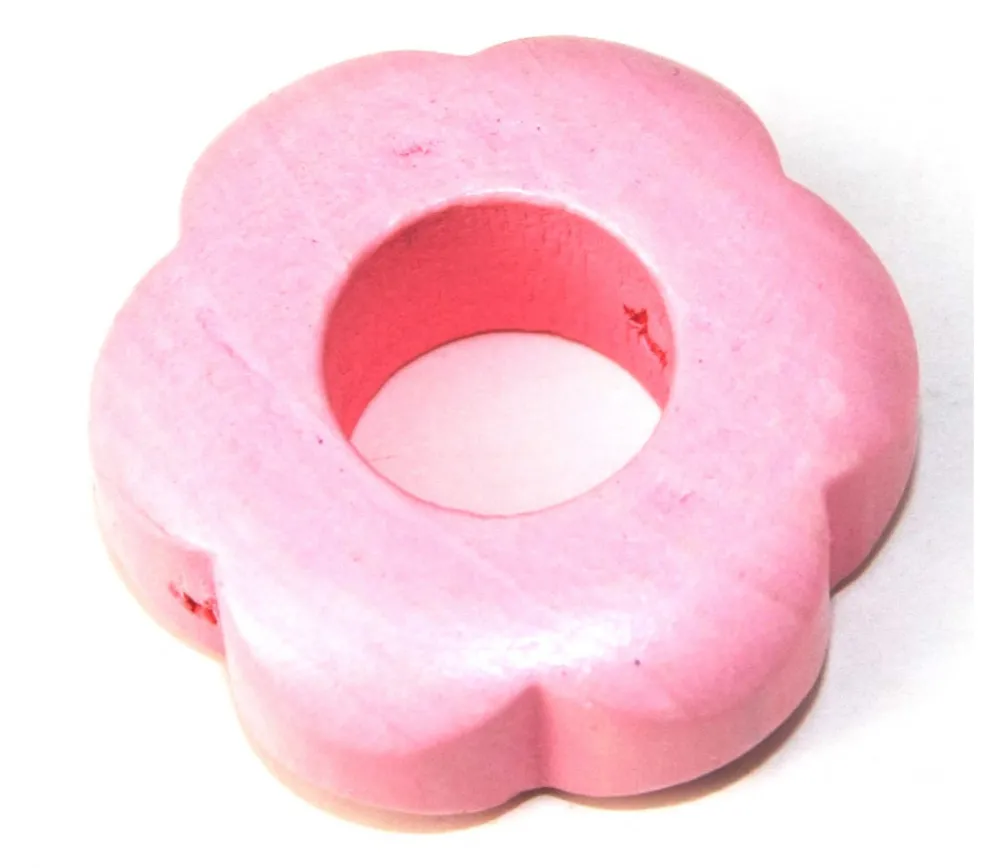 Tout Pour le Jeu Fleur en bois colorée perle 31 mm diamètre