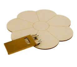 Tout Pour le Jeu Fleur en bois naturel de 24.5 cm de diamètre
