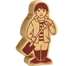 Tout Pour le Jeu Garçon Ferme en bois 8 cm personnage jeu couleur naturelle