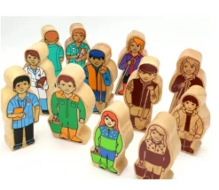 Tout Pour le Jeu Garçon Ferme en bois 8 cm personnage jeu couleur naturelle