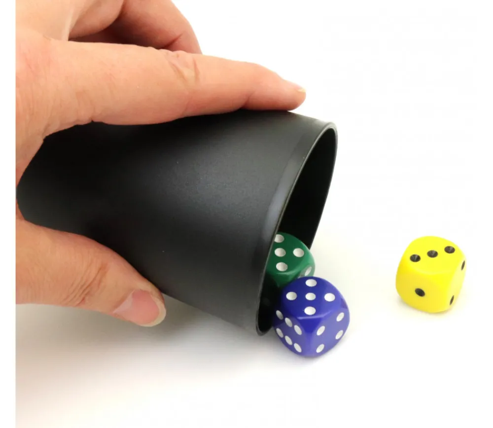 Tout Pour le Jeu Gobelet plastique noir pour lancer de dés 7.8 cm de haut