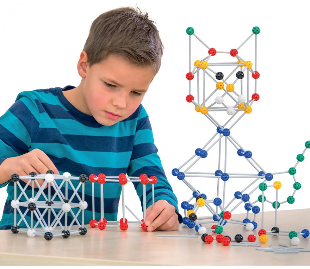 Tout Pour le Jeu Géométrie espace 360 pièces - jeu assemblage boules et de tiges à emboîter