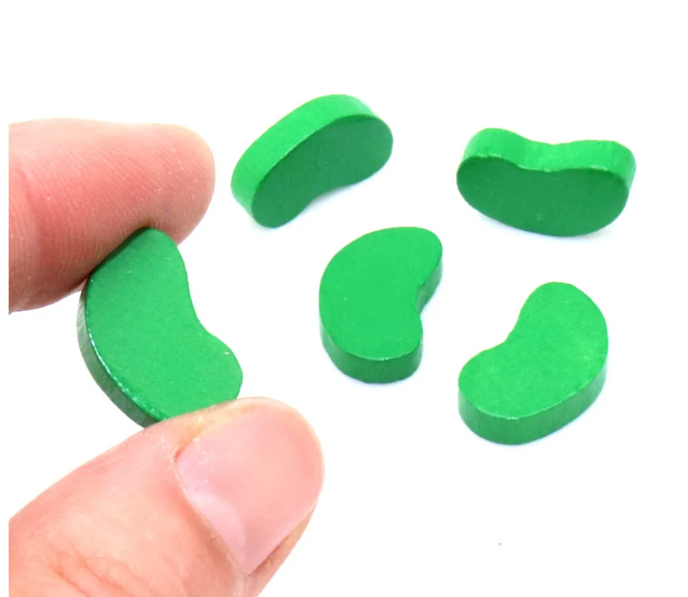 Tout Pour le Jeu Graine haricot en bois verte de 17.5 x 11 x 4 mm