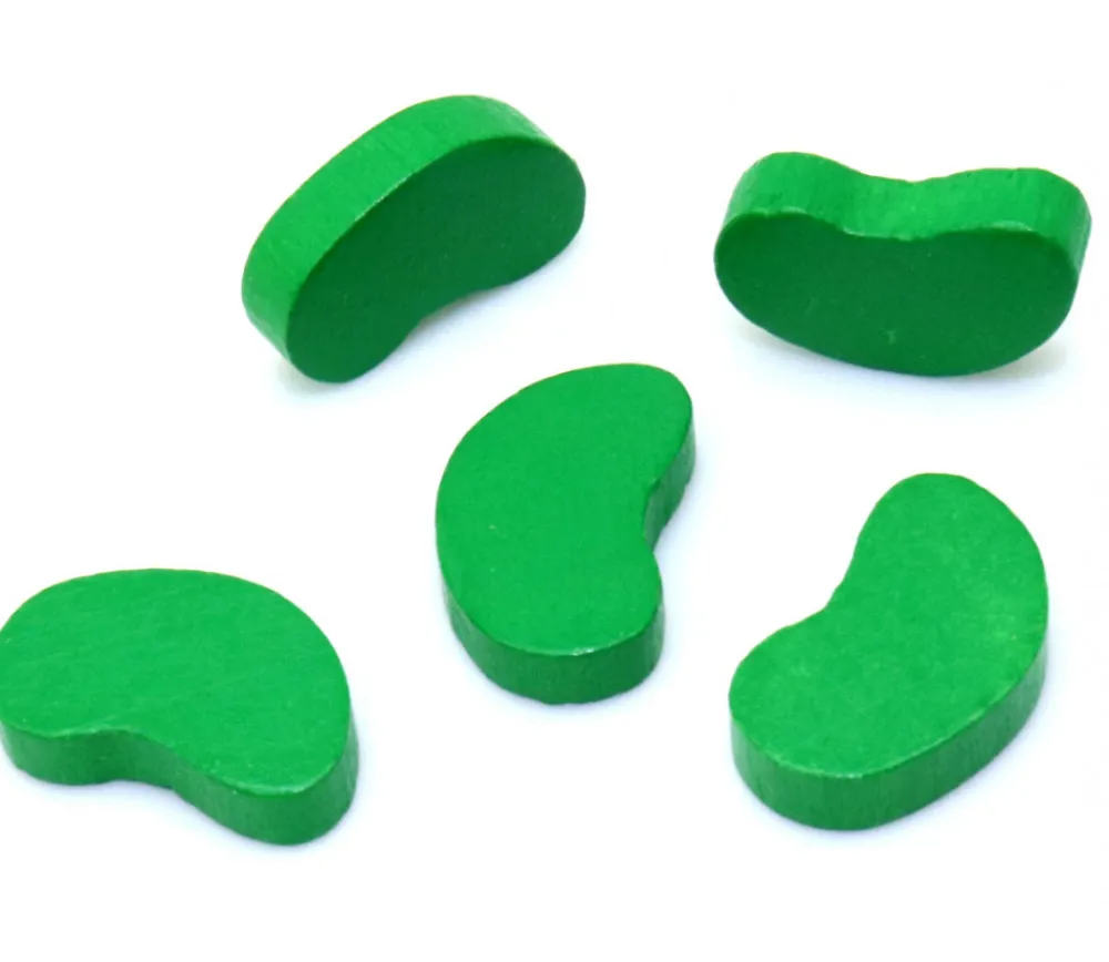 Tout Pour le Jeu Graine haricot en bois verte de 17.5 x 11 x 4 mm
