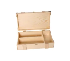Tout Pour le Jeu Grand coffret bois 37.5 x 22.4 x 11 cm avec charnières - coins métal