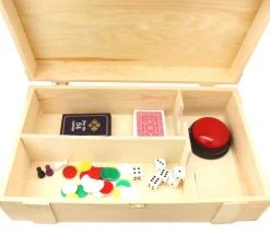Tout Pour le Jeu Grand coffret bois 37.5 x 22.4 x 11 cm avec charnières - coins métal