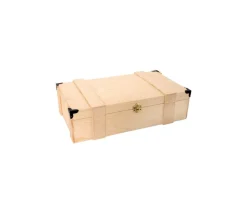 Tout Pour le Jeu Grand coffret bois 37.5 x 22.4 x 11 cm avec charnières - coins métal