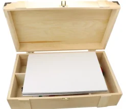 Tout Pour le Jeu Grand coffret bois 37.5 x 22.4 x 11 cm avec charnières - coins métal