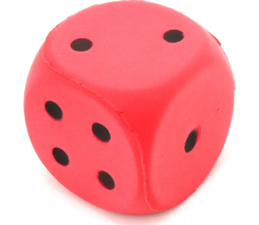 Tout Pour le Jeu Grand dé 4 cm mousse compacte pour jeu (couleur au hasard)