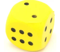 Tout Pour le Jeu Grand dé 4 cm mousse compacte pour jeu (couleur au hasard)