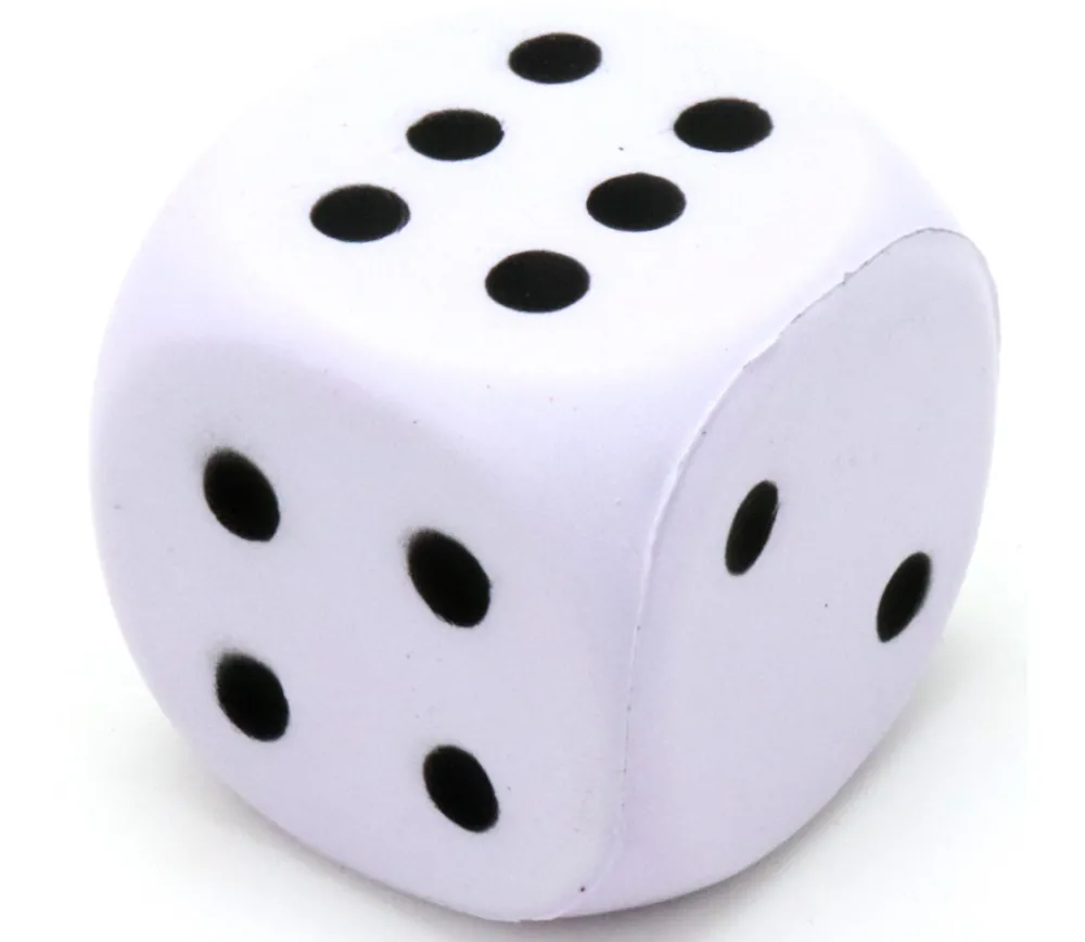 Tout Pour le Jeu Grand dé 4 cm mousse compacte pour jeu (couleur au hasard)