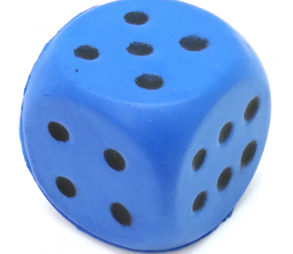 Tout Pour le Jeu Grand dé 4 cm mousse compacte pour jeu (couleur au hasard)