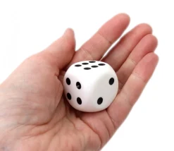 Tout Pour le Jeu Grand Dé à jouer 32 mm de 1 à 6 blanc
