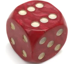 Tout Pour le Jeu Grand Dé 36 mm nacré très lisible pour jeux à l'unité (couleur au hasard)