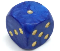 Tout Pour le Jeu Grand Dé 36 mm nacré très lisible pour jeux à l'unité (couleur au hasard)