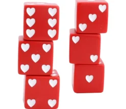 Tout Pour le Jeu Grand Dé coeur rouge 25 mm