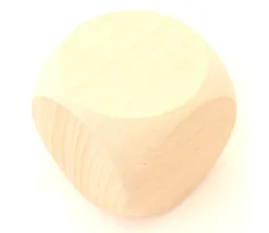 Tout Pour le Jeu Grand dé vierge 50 mm en bois naturel neutre brut 5 cm