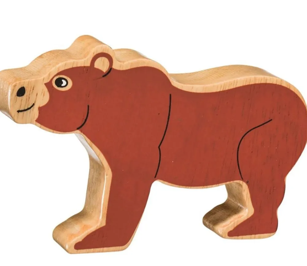 Tout Pour le Jeu Grand pion Ours brun en bois 12 cm