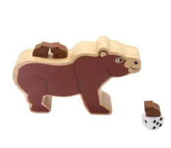Tout Pour le Jeu Grand pion Ours brun en bois 12 cm