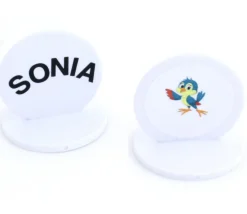 Tout Pour le Jeu Grand Pion rond à personnaliser - support blanc 38 x 38 mm