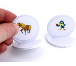 Tout Pour le Jeu Grand Pion rond à personnaliser - support blanc 38 x 38 mm