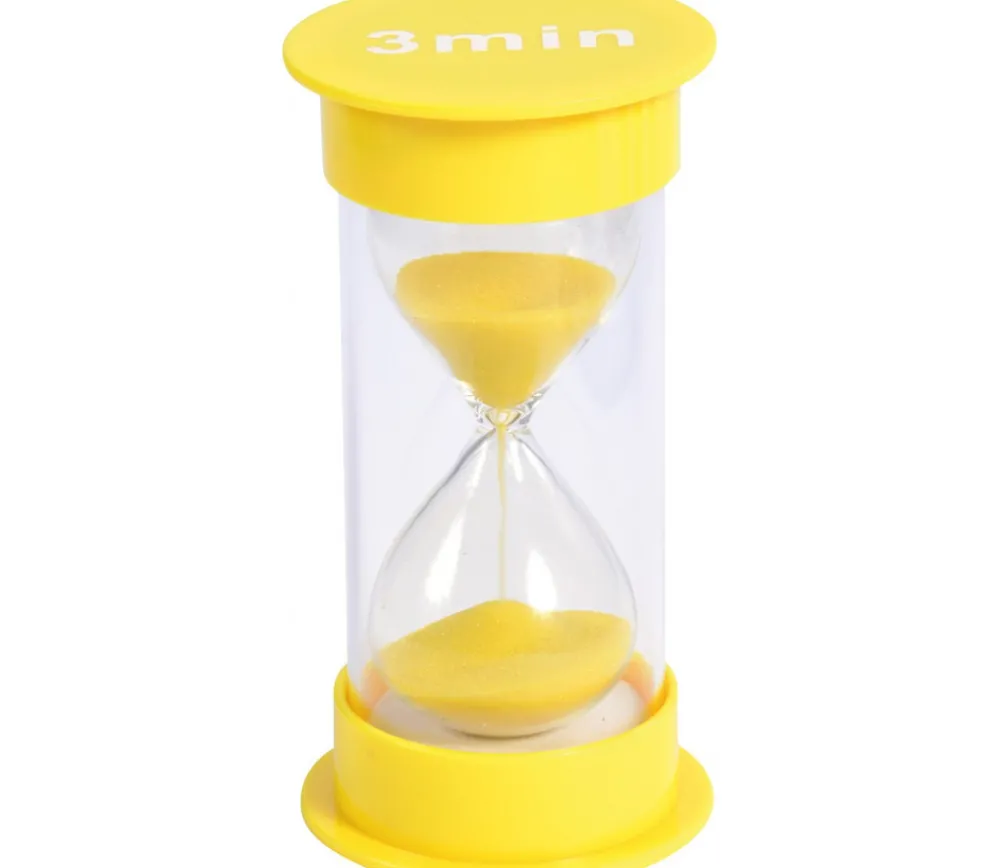 Tout Pour le Jeu Grand sablier 3 minutes très lisible - JAUNE - 12.5 cm GM