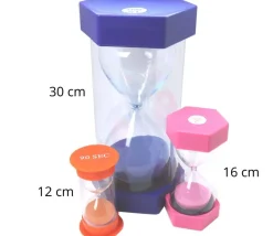 Tout Pour le Jeu Grand sablier super lisible 1 minute - JAUNE - 16 cm MAXI