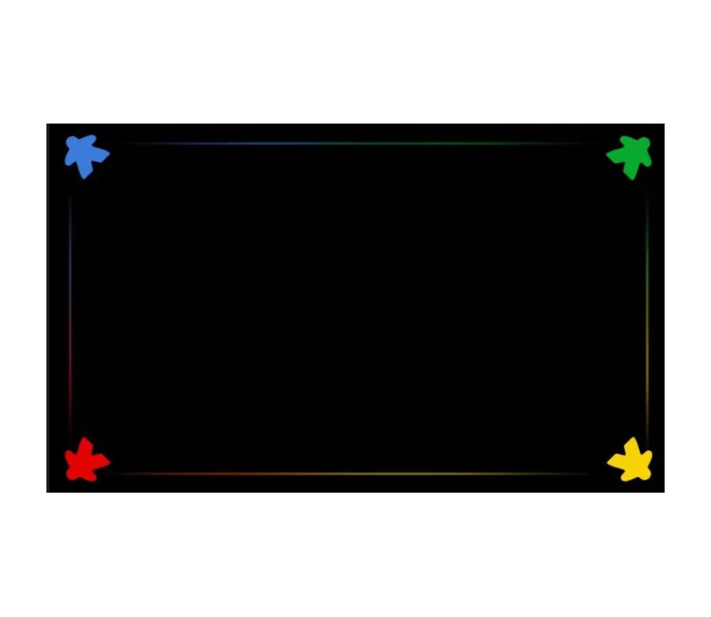 Tout Pour le Jeu Grand tapis Meeple noir Multijeux 100 x 60 cm