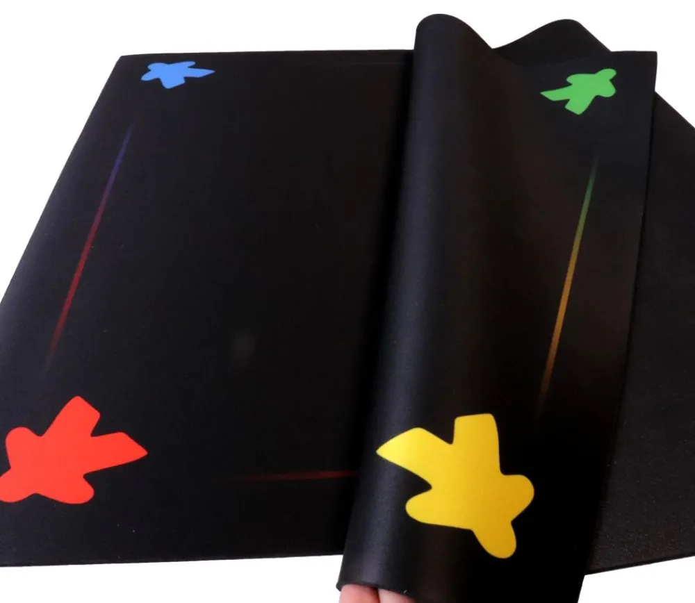 Tout Pour le Jeu Grand tapis Meeple noir Multijeux 100 x 60 cm