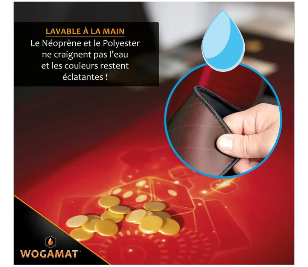 Tout Pour le Jeu Grand tapis multijeux 100 x 60 cm rouge rubis - super qualité taille 2