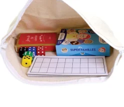 Tout Pour le Jeu Grande Pochette plate 19 x 29 cm coton trousse à personnaliser fermeture éclair