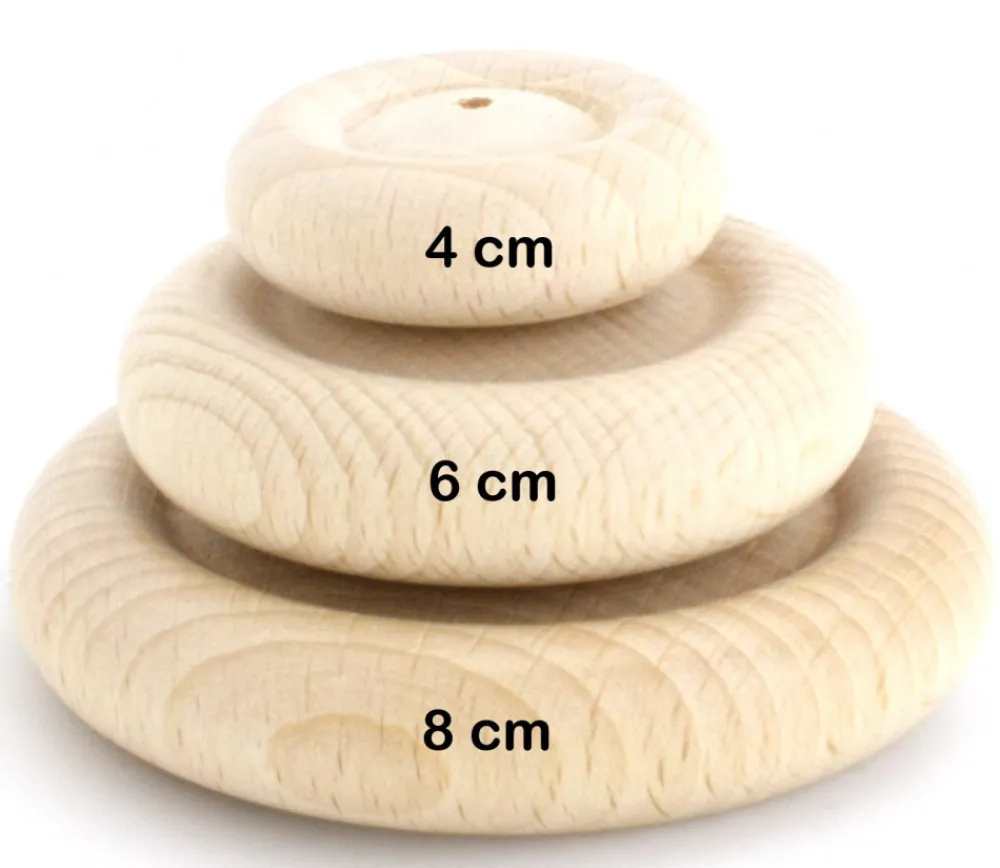 Tout Pour le Jeu Grande roue de 8 cm troué - palet 80 x 15 mm trou de 4 mm