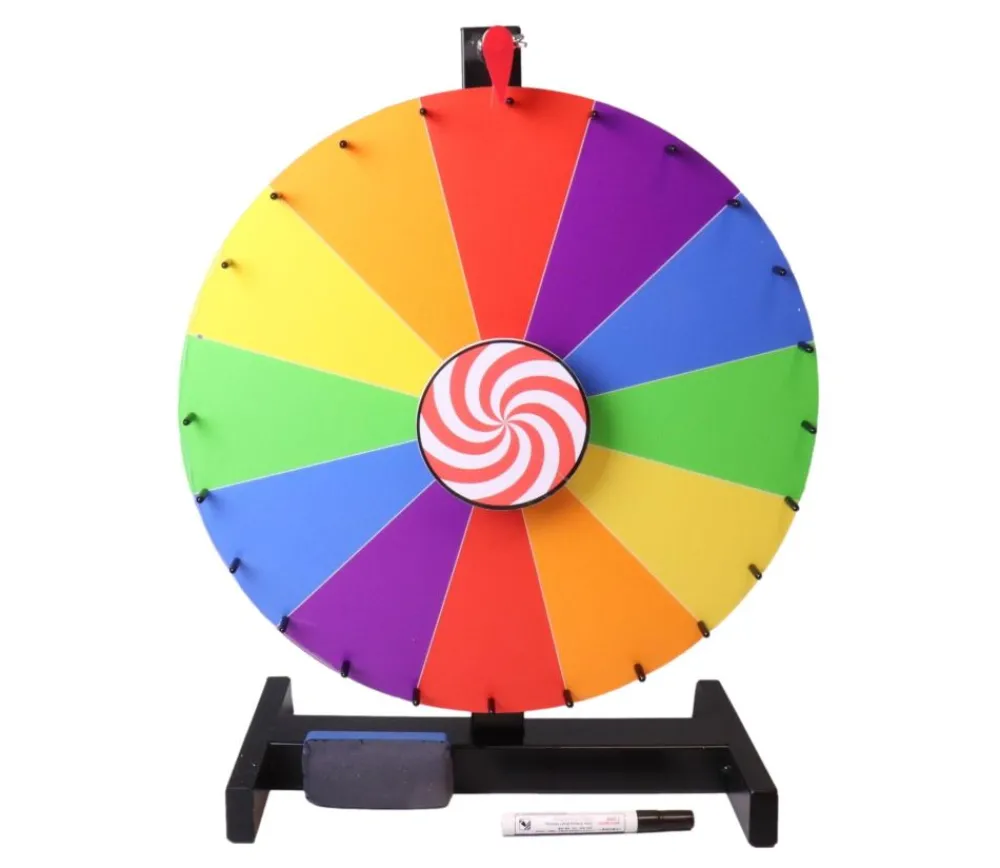 Tout Pour le Jeu Grande Roue effaçable 45 cm colorée pour jeux de loterie