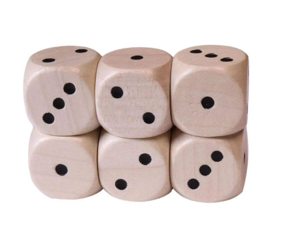 Tout Pour le Jeu Gros dé 123 en 2 cm dé à jouer bois points 1 2 3 1 2 3