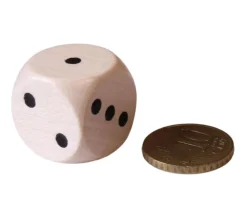 Tout Pour le Jeu Gros dé 123 en 2 cm dé à jouer bois points 1 2 3 1 2 3