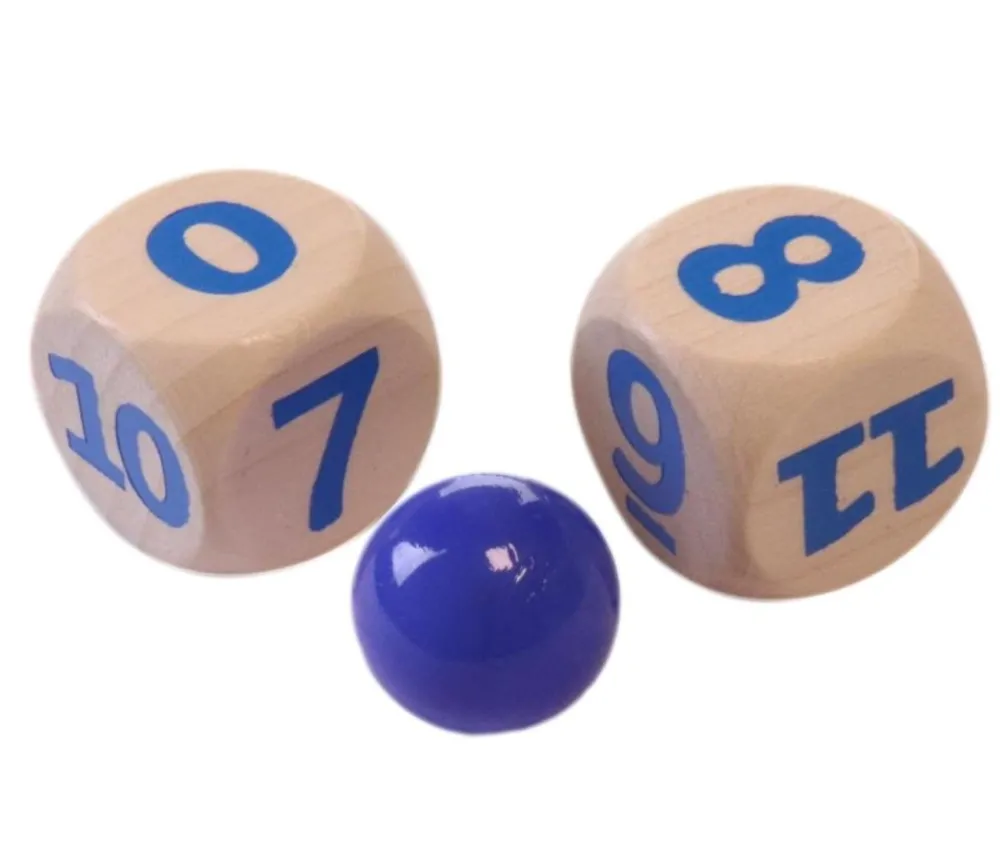 Tout Pour le Jeu Gros dé chiffres 0 7 8 9 10 11 en bois 2 cm