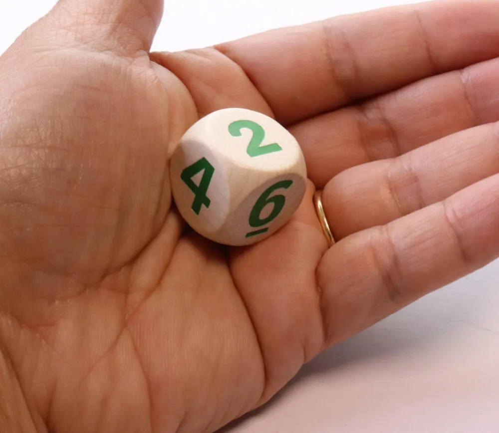 Tout Pour le Jeu Gros dé CHIFFRES 123456 en bois de 2 cm