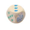 Tout Pour le Jeu Gros dé en bois Pâques lapin et oeufs 2.5 cm