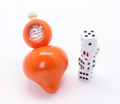 Tout Pour le Jeu Grosse toupie bois 10 cm avec lanceur ficelle