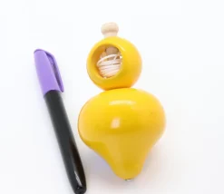 Tout Pour le Jeu Grosse toupie bois 10 cm avec lanceur ficelle
