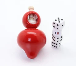 Tout Pour le Jeu Grosse toupie bois 10 cm avec lanceur ficelle