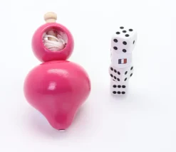 Tout Pour le Jeu Grosse toupie bois 10 cm avec lanceur ficelle