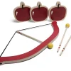 Enfant Tout Pour le Jeu Guillaume Tell : Tir à l'arc bois sécurité et pommes en bois
