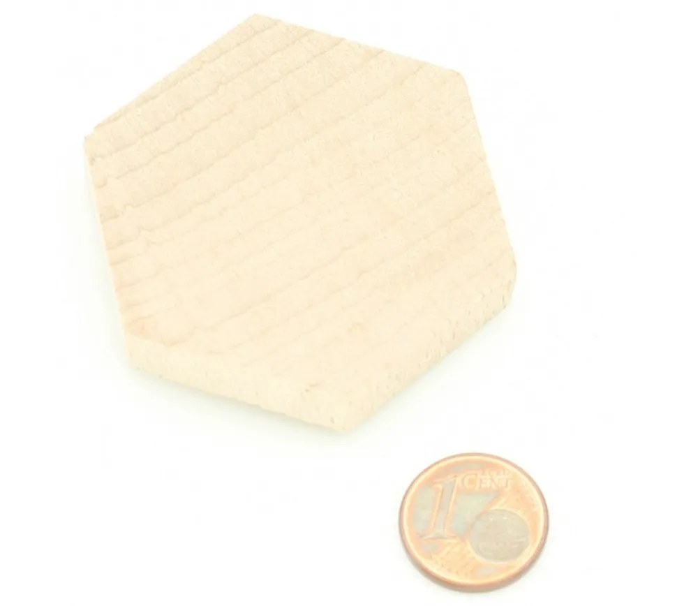 Tout Pour le Jeu Hexagone plat en bois de 4.5 cm - 45 x 45 x 8 mm