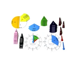 Tout Pour le Jeu Horloges apprentissage 48 portions minutes et fractions magnétiques